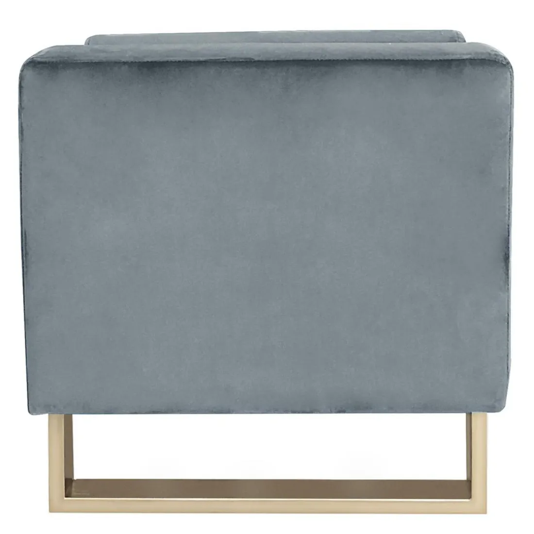 Banquette capitonnée Velours Gris GASPARD