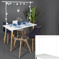 Barre Deco De Table Ajustable Int/Ext Blanc M6