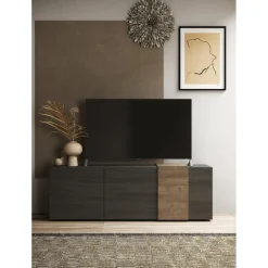 Base TV 3 portes battants panneaux de particules