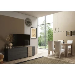 Base TV 3 portes battants VENUS