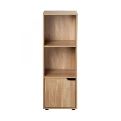 Bibliothèque 3 cases avec une porte en bois