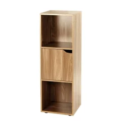 Bibliothèque 3 cases avec une porte en bois