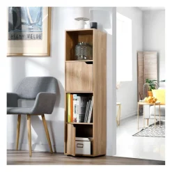 Bibliothèque 4 Cases et 2 portes en bois