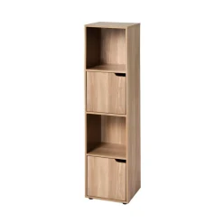 Bibliothèque 4 Cases et 2 portes en bois
