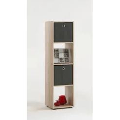 Bibliothèque 4 casiers chêne FRANK