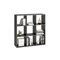 Bibliothèque 9 Compartiments Couleur Béton MEGA