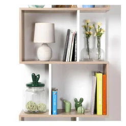 Bibliothèque Multi-cases Décor Bois Blanc