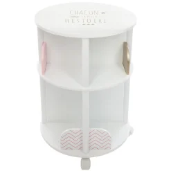 Bibliothèque ronde rose