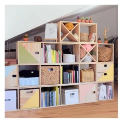 Bloc 2 tiroirs en pin massif