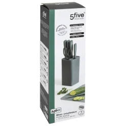 Bloc de 5 couteaux et ciseau