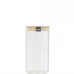 Bocal en verre et bambou 1.2L CIGLA