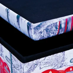 Boite pliable SETTI petit London assise rembourrée