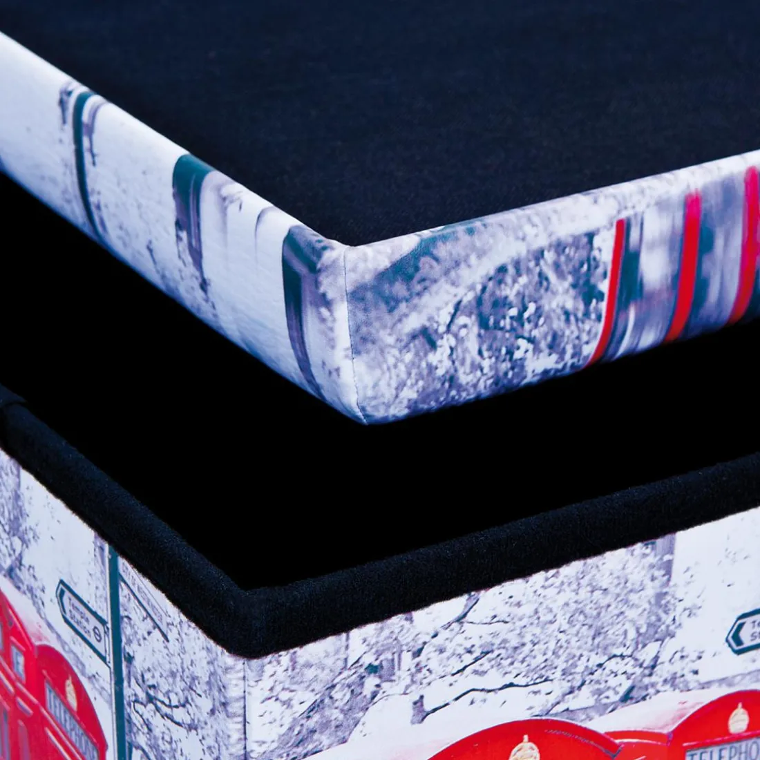 Boite pliable SETTI petit London assise rembourrée