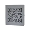 Boîte à clés avec 10 crochets à motif code QR découpé abstrait en Métal laqué Gris
