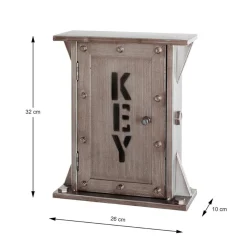 Boîte à clés murale en MDF avec 5 crochets anthracite