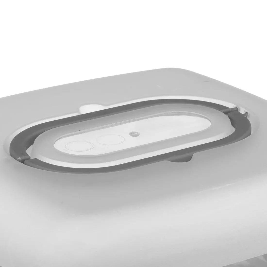 Boîte à gâteau carré 33x36cm gris en polypropylène