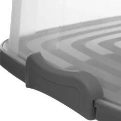 Boîte à gâteau carré 33x36cm gris en polypropylène