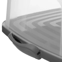 Boîte à gâteau carré 33x36cm gris en polypropylène