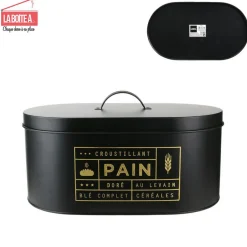 Boîte à Pain Métal Noir CANALI