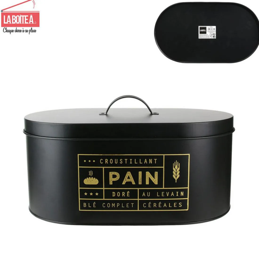 Boîte à Pain Métal Noir CANALI