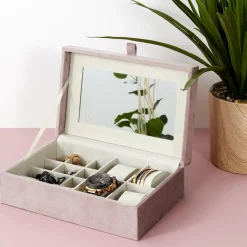 Boîte A Bijoux Et Montres En Velours