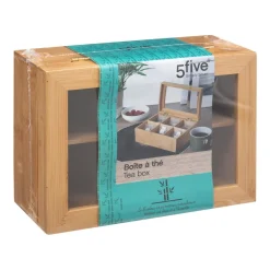 Boîte thé x6 compartiments bambou