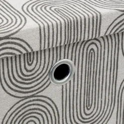 Boîte tissu 31x31 gris avec motifs