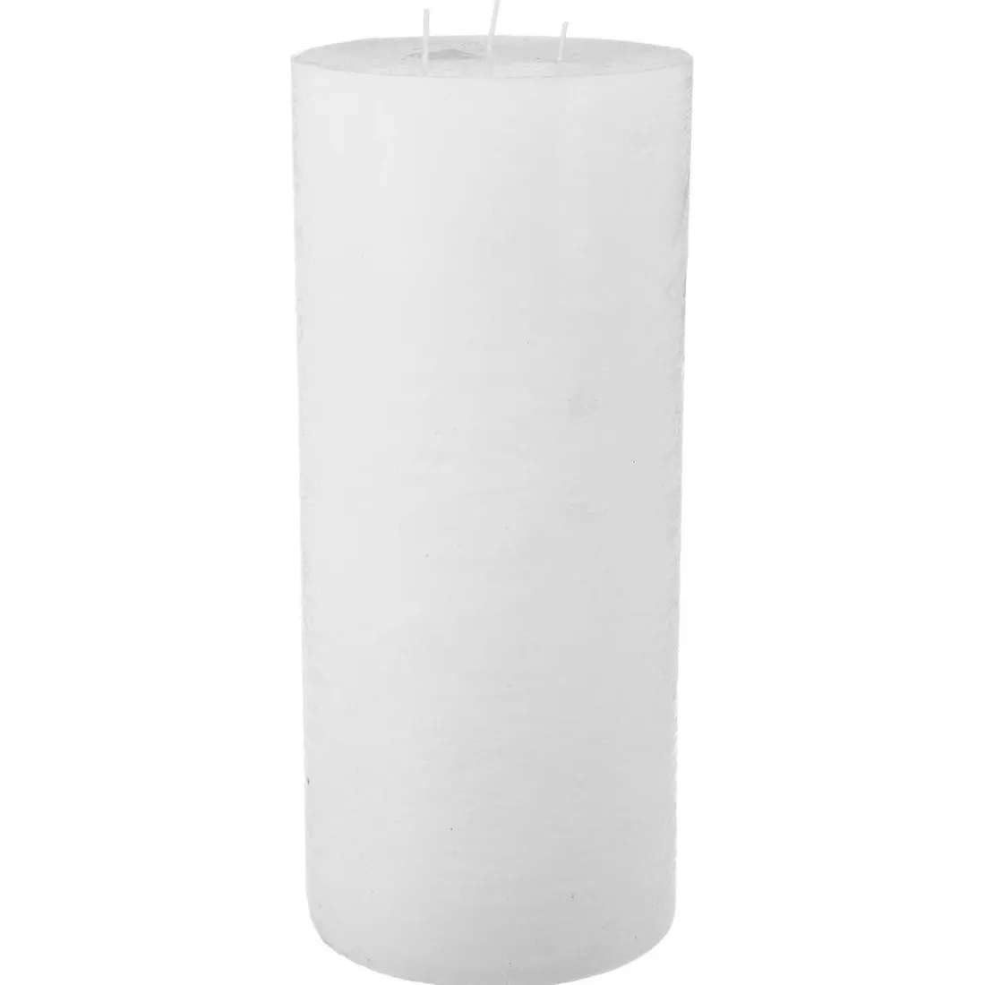 Bougie cylindrique rustique blanc H32