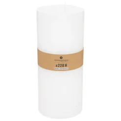 Bougie cylindrique rustique blanc H32