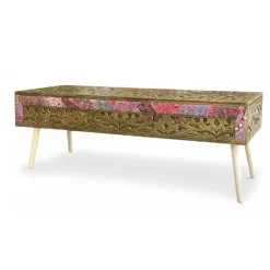 Bout de Lit Jadida Bronze et Tissu