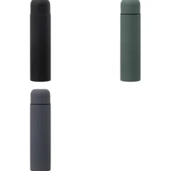 Bouteille isotherme 1L Noir avec couvercle tasse