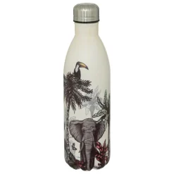 Bouteille isotherme tropical 1L à motif animal tropical en acier Multicolore