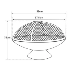 Brasero de Jardin en fonte avec Cloche - JUNTO