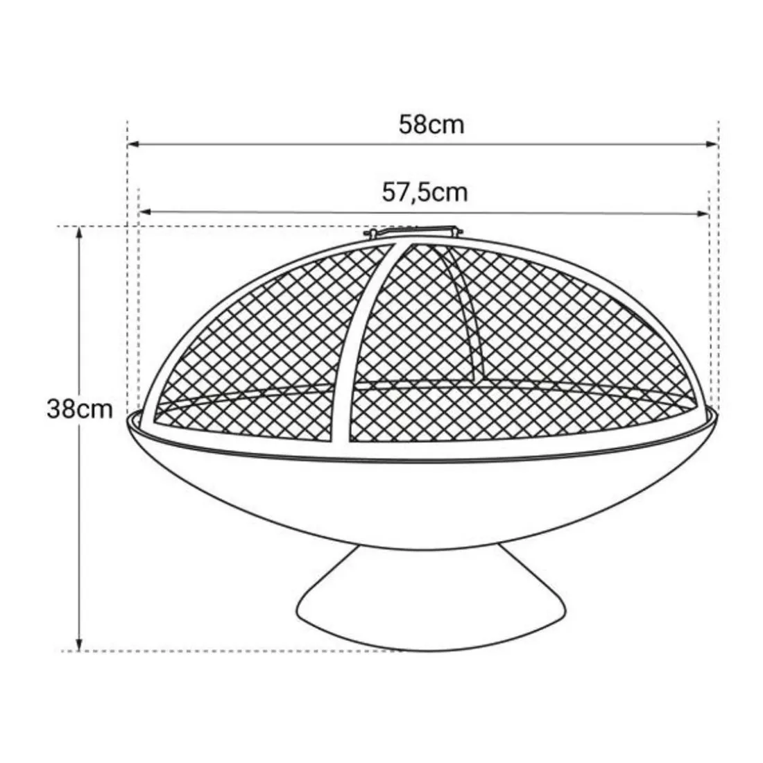 Brasero de Jardin en fonte avec Cloche - JUNTO