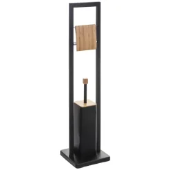 Brosse WC + Dérouleur Natureo Noir