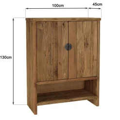 Buffet 2 portes 1 niche bois pin recyclé SANDY