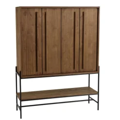 Buffet 4 portes 1 niche en bois de teck recyclé