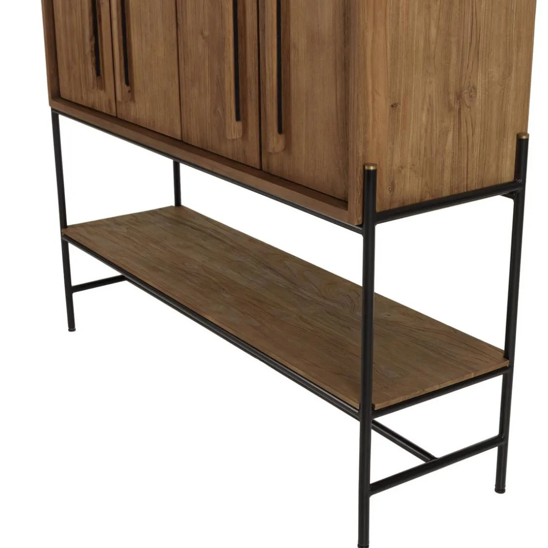 Buffet 4 portes 1 niche en bois de teck recyclé
