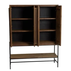 Buffet 4 portes 1 niche en bois de teck recyclé