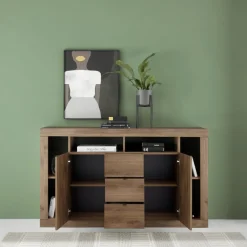 Buffet 2 portes 3 tiroirs chene mercure