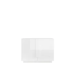 Buffet 2 portes blanc laqué brilliant