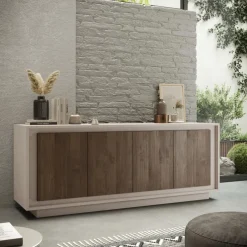 Buffet 4 portes cashmere panneaux de particules