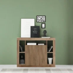 Buffet 2 portes chene marron foncé