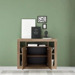 Buffet 2 portes chene marron foncé