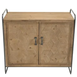 Buffet 2 portes en Sapin pieds métal - ZELYA