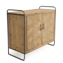 Buffet 2 portes en Sapin pieds métal - ZELYA