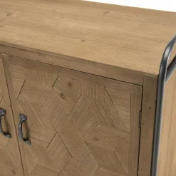 Buffet 2 portes en Sapin pieds métal - ZELYA