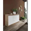 Buffet 2 portes et 3 tiroirs chene cadiz blanc
