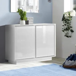 Buffet 2 portes ICE laqué blanc brillant