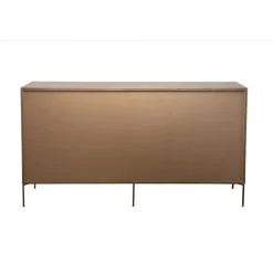 Buffet 3 Portes MADISON Bois Teck Recyclé Métal Et Pieds Métal